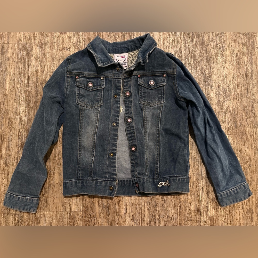 Hello Kitty Dark Blue Jean Jacket for Kids